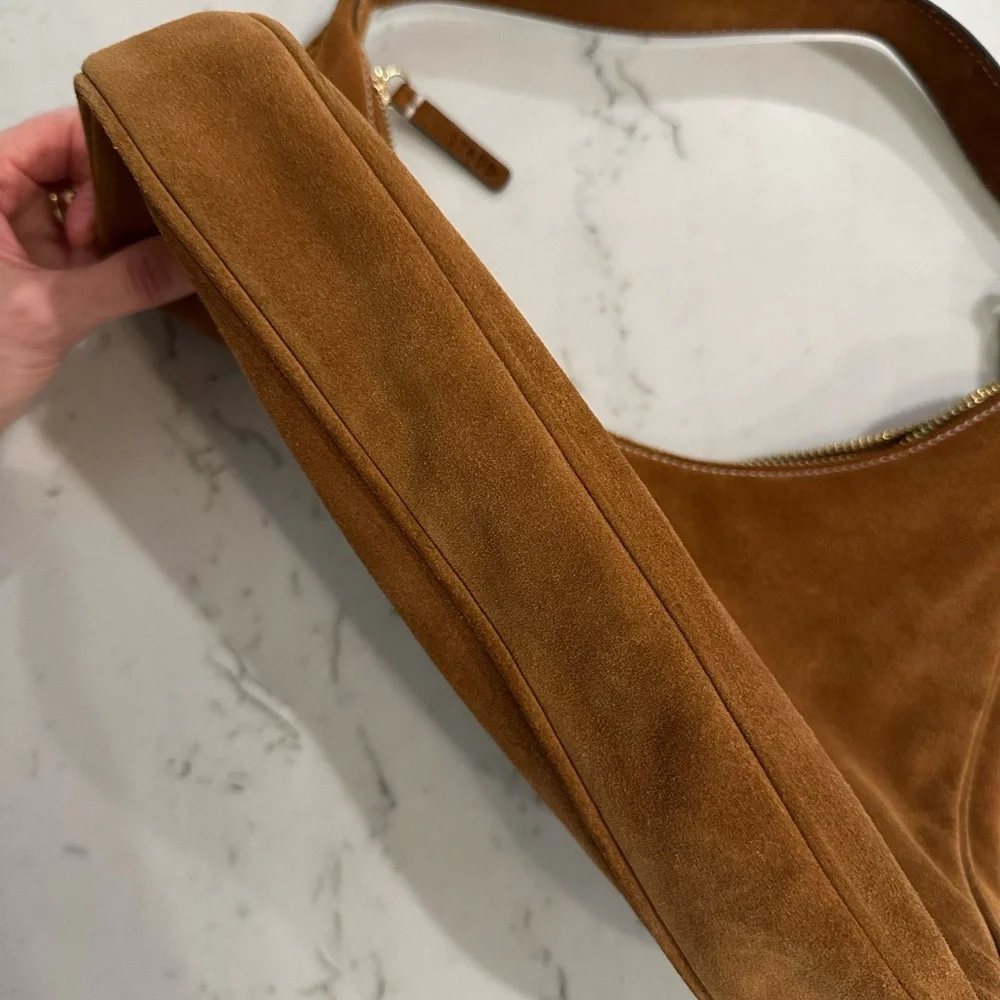 STAUD Sylvie suede shoulder bag EUC - Picture 9 of 12